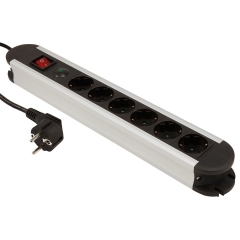 ALU  Steckdosenleiste McPower "SL-06" X